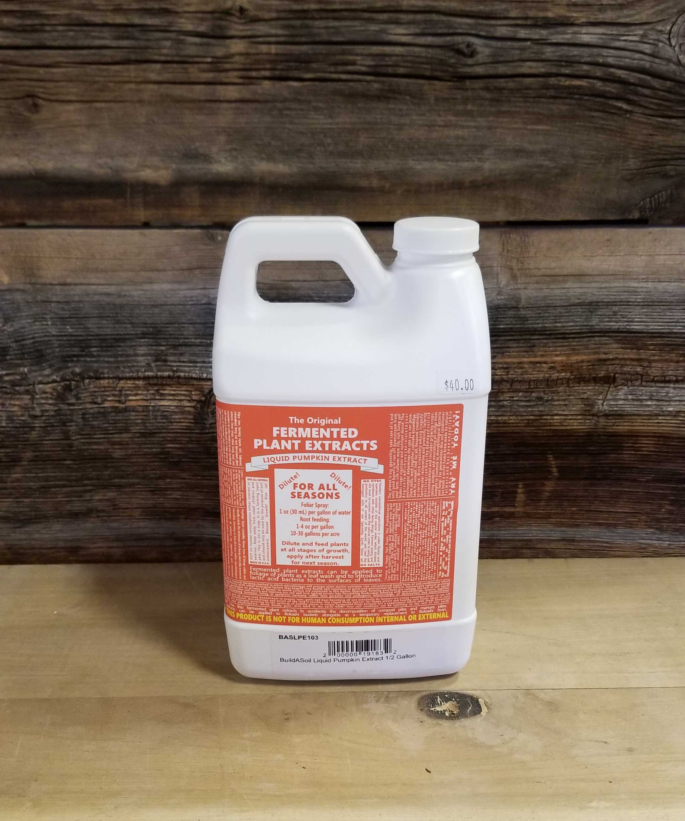 BuildASoil Liquid Pumpkin Extract - 1/2 Gallon