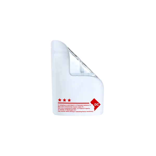 1/8th Ounce Glossy White/Clear DC Code Smell Proof Mylar Bags