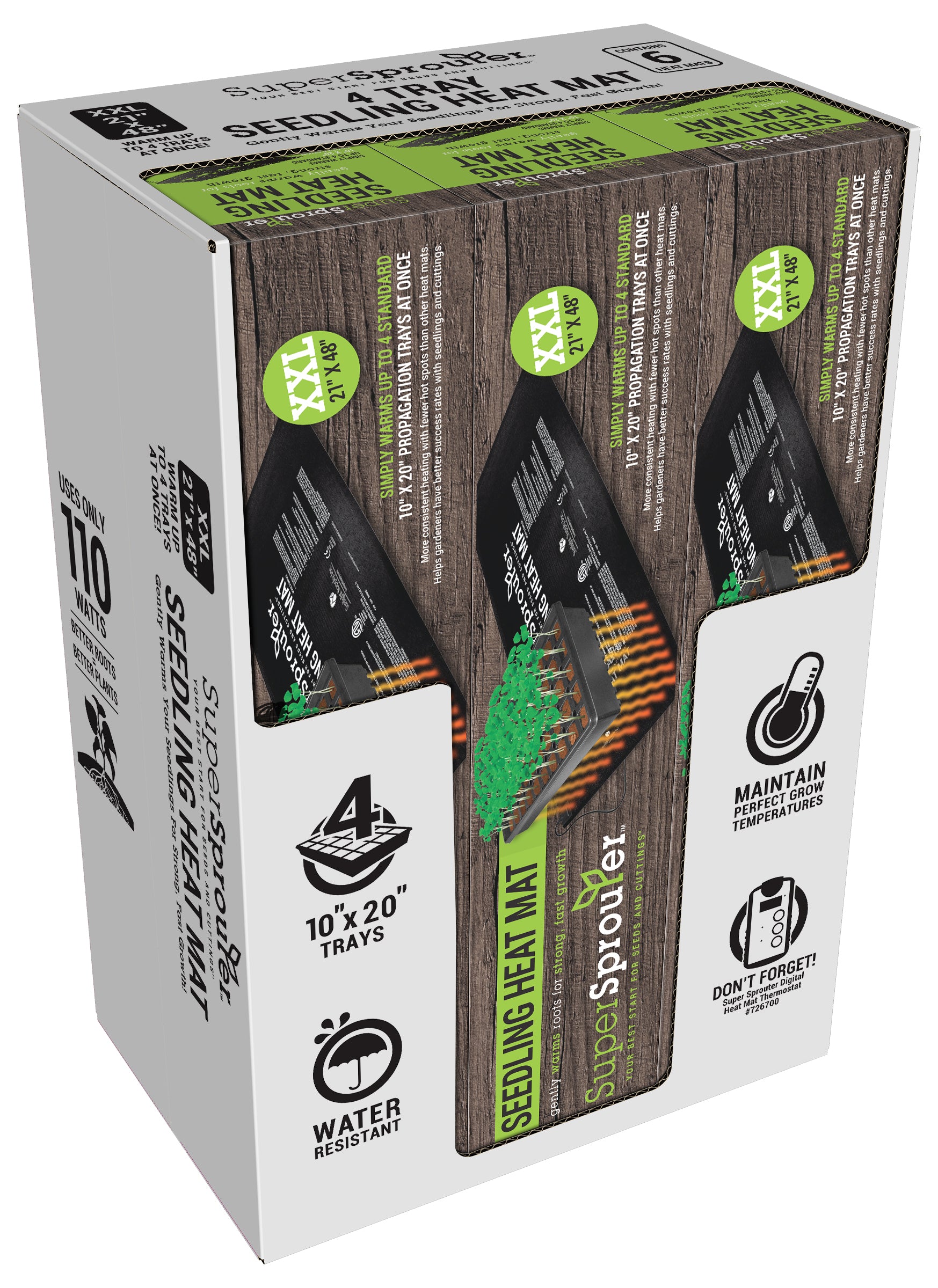 Super Sprouter 4 Tray Seedling Heat Mat 21 in x 48 in