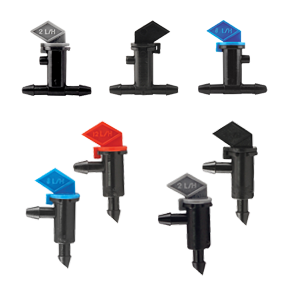 Hydro Flow Push In Flag Emitter Black 1 GPH (150/Cs)