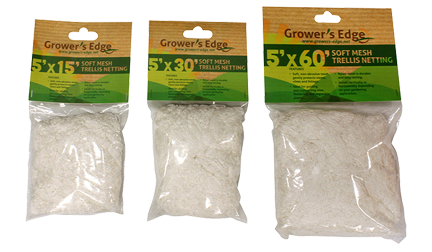 Grower's Edge Soft Mesh Trellis Netting 5 ft x 30 ft w/ 3.5 in Squares (12/Cs)