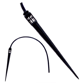 Hydro Flow Dripper Stake w/ Basket Black (100/Pack)