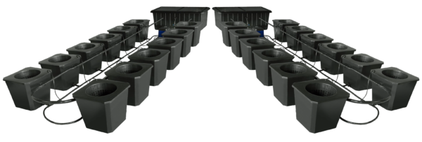 24-Site Bubble Flow Bucket Grow System