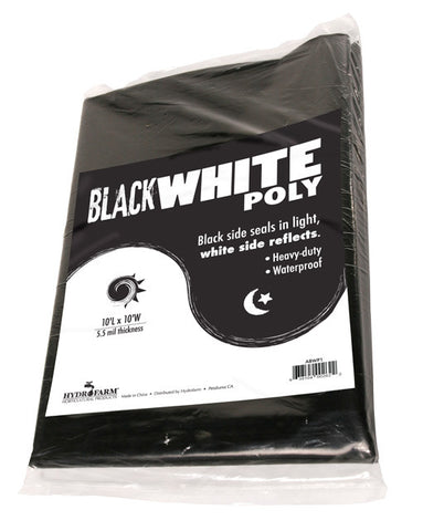 Black White Poly 10'x25' 5.5 mil
