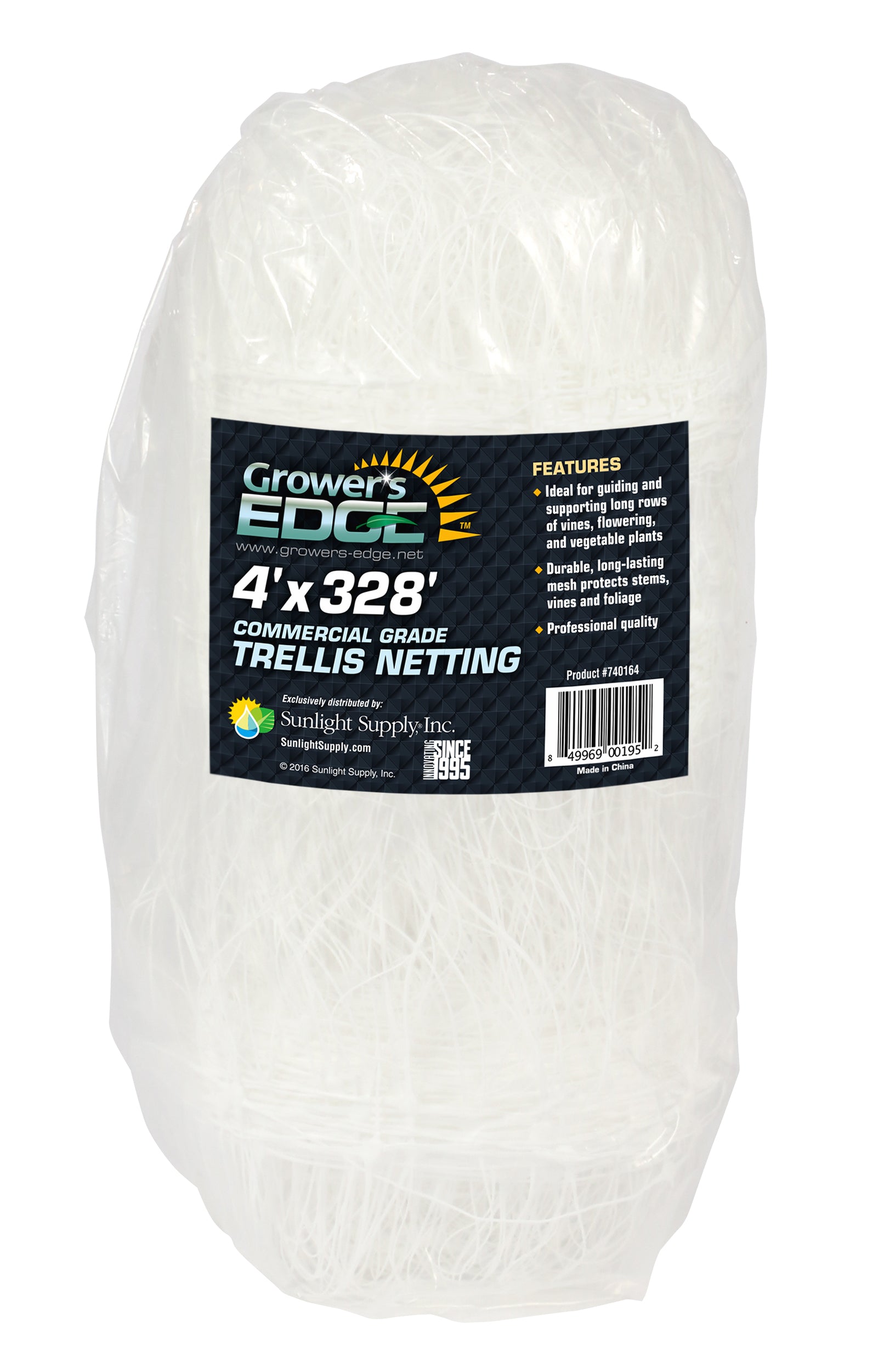 Grower's Edge Commercial Grade Trellis Netting 4 ft x 328 ft