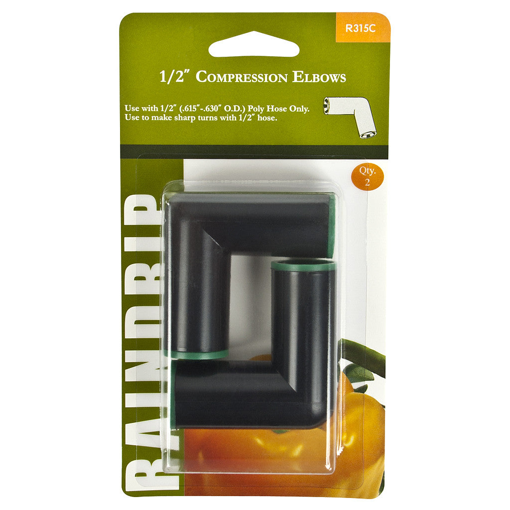 Compression Elbows,1/2", 2 Pack