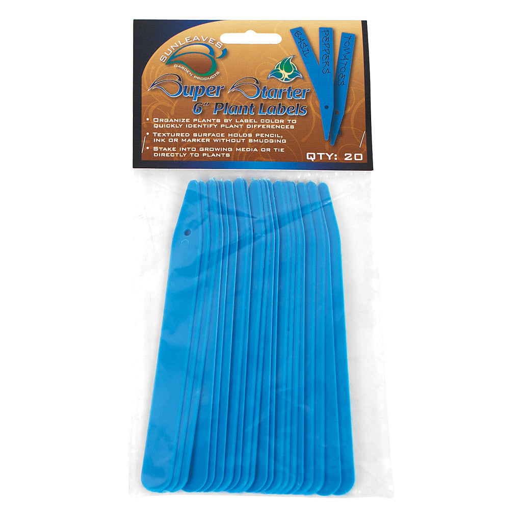 Super Starter Plant Label Blue, 6", 20 Pack
