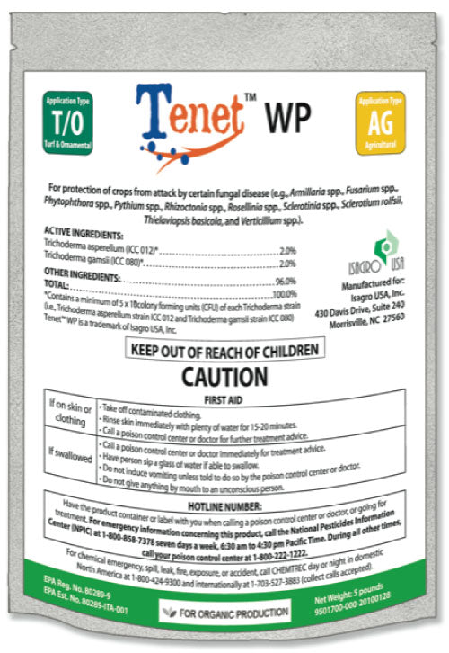 Blacksmith BioScience Tenet WP Biofungicide 16 oz / 1 lb (12/Cs)