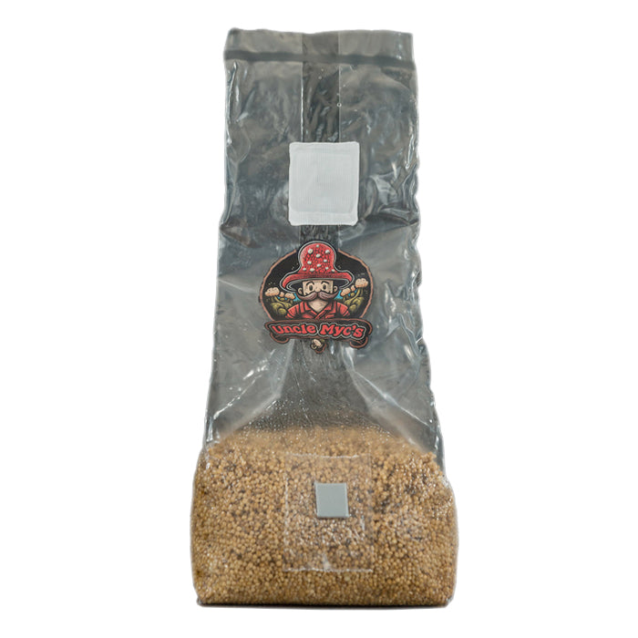 Uncle Myc's Millet Grain 100% Sterilized Mushroom Spawn Bag (2lbs)