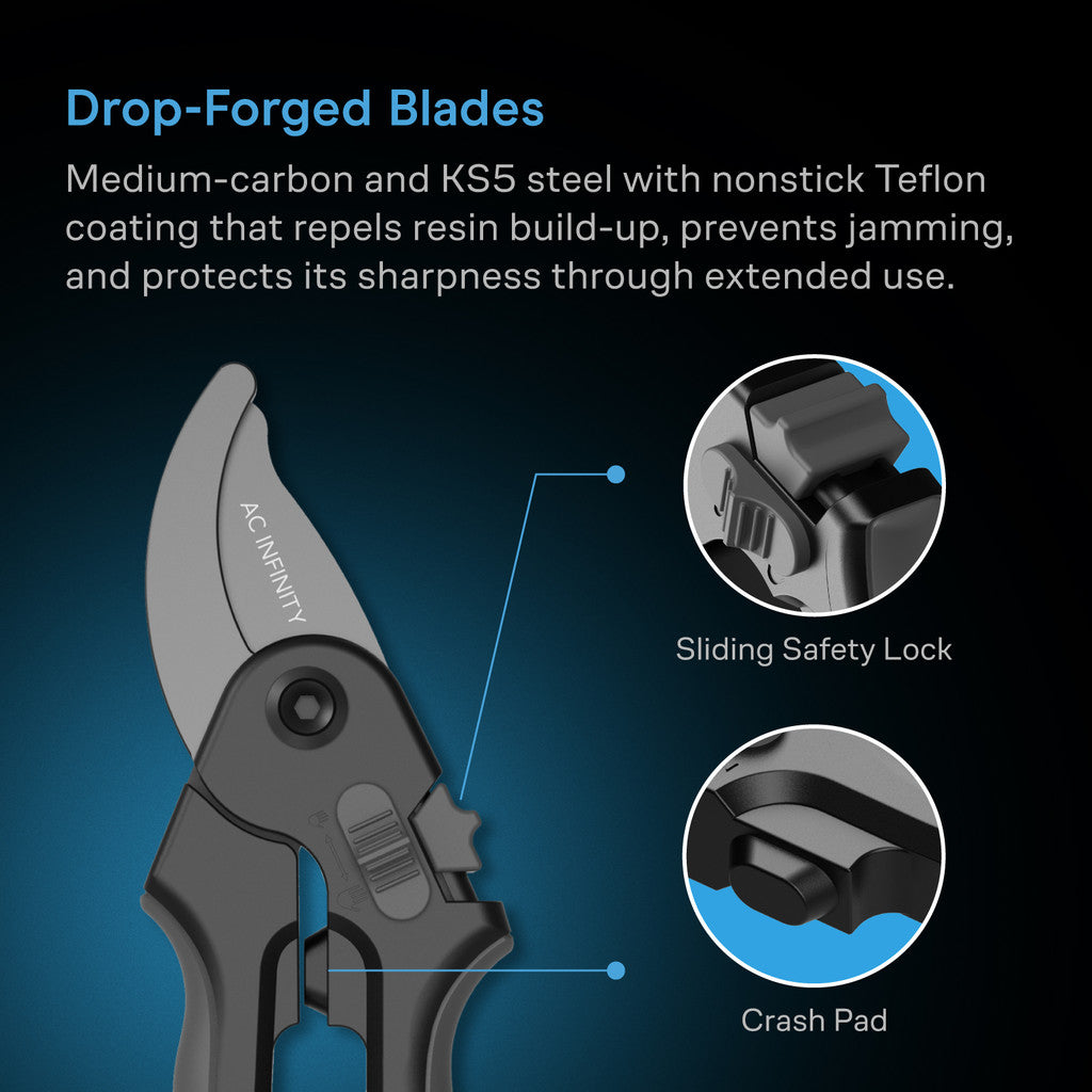 Steel Pruning Shear 8", Medium-Carbon KS5, Bypass Blades