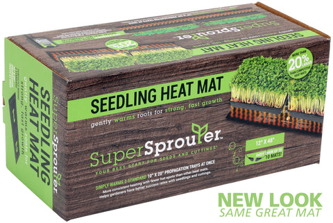 Super Sprouter 2 Tray Seedling Heat Mat Daisy-Chainable 12 in x 48 in