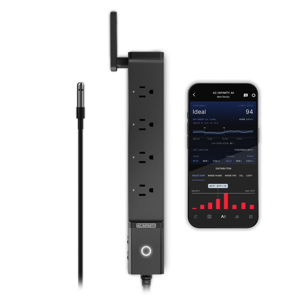 OUTLET AI, Environment Controller 4-Outlet, with Temp Humidity VPD Sensor