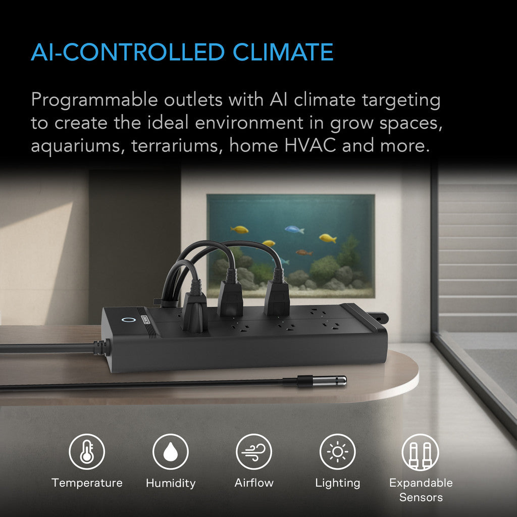 OUTLET AI+, Environment Controller 8-Outlet, with Temp Humidity VPD Sensor