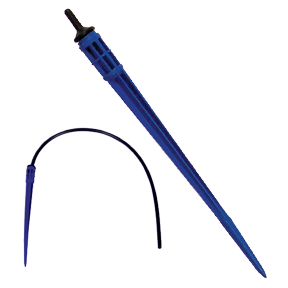 Hydro Flow Dripper Stake w/ Basket Blue (10/Bag)