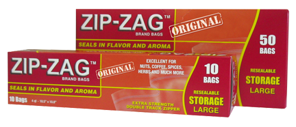 Zip-Zag Bags 10.75 in x 11 in 150/Box (600/Cs)