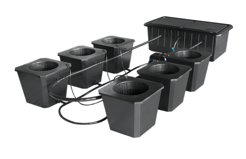 6-Site Bubble Flow Buckets Hydroponic Grow System