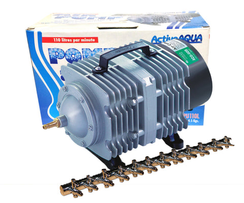 Active Aqua Commercial Air Pump, 12 Outlets, 112W, 110 L/min