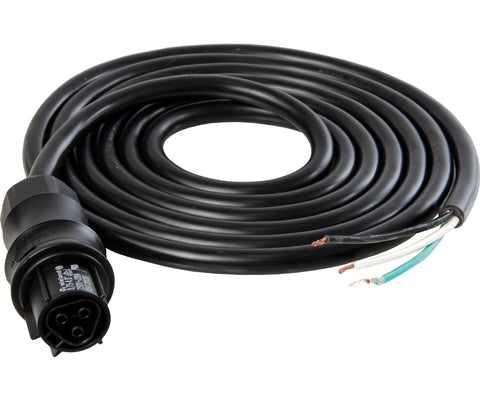 Wieland Female Cable Harness 8' Black, 18AWG w/No Plug (bare whip)