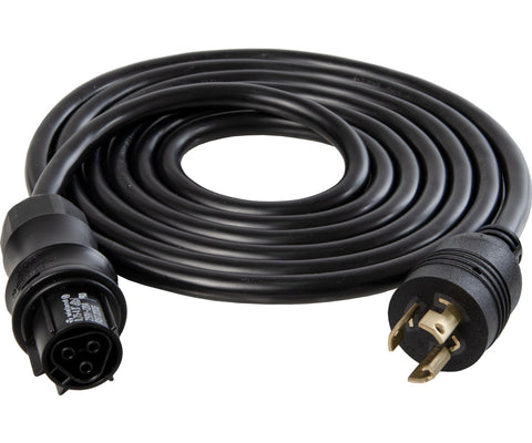 Wieland Female Cable Harness 8' Black, 18AWG w/277V Locking Plug, L7-15P