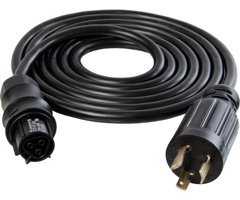 Wieland Female Cable Harness 8' Black, 18AWG w/347V Locking Plug, L24-20P