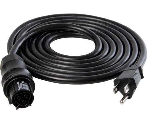 Wieland Female Cable Harness 8' Black, 18AWG w/110-120V Locking Plug, 5-15P