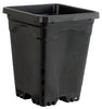 Active Aqua 7" x 7" Square Black Pot, 9" Tall