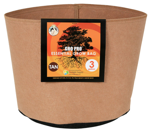 Gro Pro® Essential Round Fabric Pots - Tan