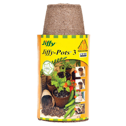 Jiffy Peat Pot 3" Round, 10 Pack