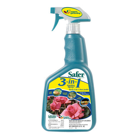 Safer 3-in-1 Garden Spray RTU, qt