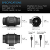 CLOUDLINE S Series, Quiet Inline Duct Fan System with Speed Controller