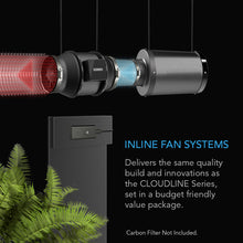 CLOUDLINE LITE A4, QUIET INLINE FAN WITH SPEED CONTROLLER, 4-INCH