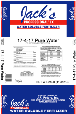 Jack's 17-4-17 Pure Water LX